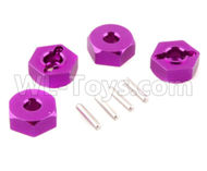 HSP 94188 spare parts-122042 102042 02100 02134-03 Upgrade Aluminum Wheel Hex Mount(4pcs)-Purple,Upgrade HSP 94188 RC Car Truck Parts,Upgrade HSP 1:10 RC Truck Spare parts Accessories,HSP 94188 Upgrade Parts